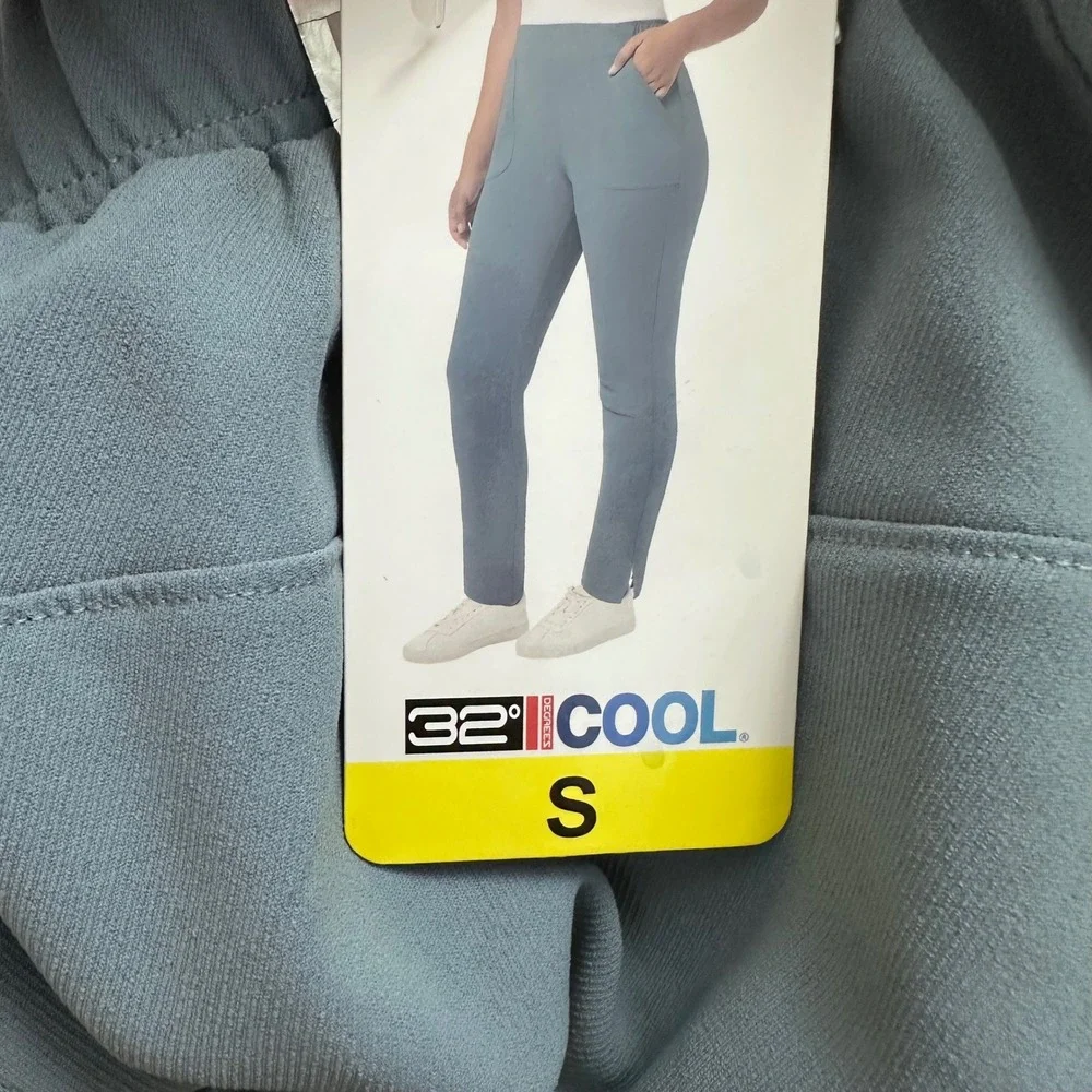32 Degrees Cool Womens Irish Teal Tapered Ankle Pants Small‎ Athleisure Comfort